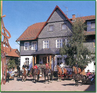 The Reiter-Bauernhof of family Kamm , a biological agriculture with mostly cows and also some horses and also local people and children come there to ride and to swim.